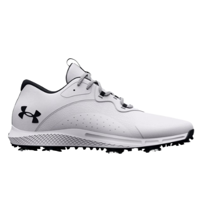 Under Armour Men's Charged Draw 2 Wide White/ Black Golf Shoes 