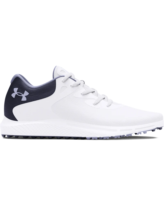 Under Armour Charged Breathe 2 Spikeless Ladies White/ Navy Golf Shoe