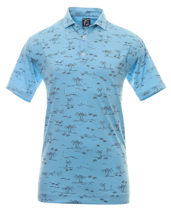 FootJoy Tropic Print Men's Blue/Navy Shirt