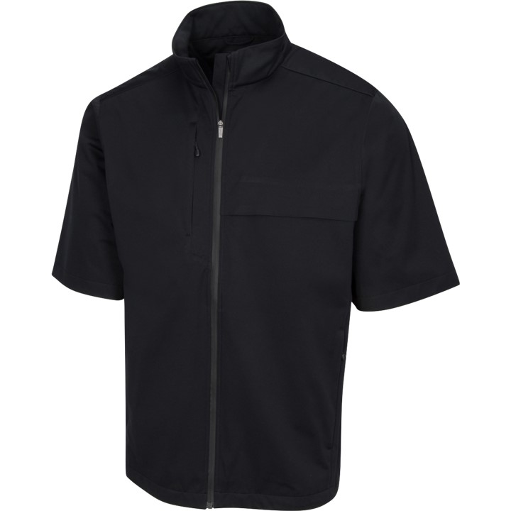 Greg Norman Weatherknit Short Sleeve Men's Black Jacket