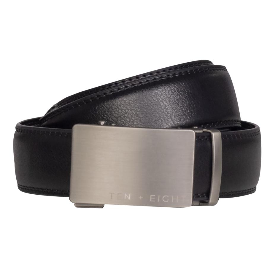 10&8 Black Leather Belt 