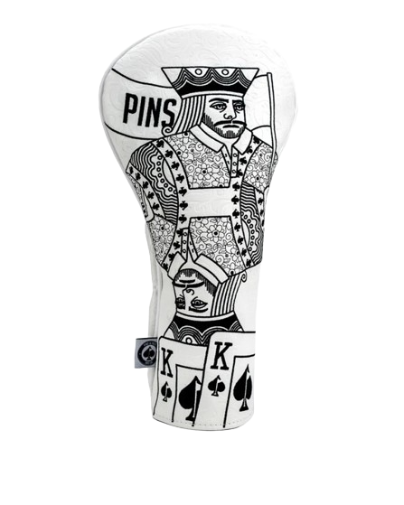 Pins & Aces White King Of Spades Driver Cover 