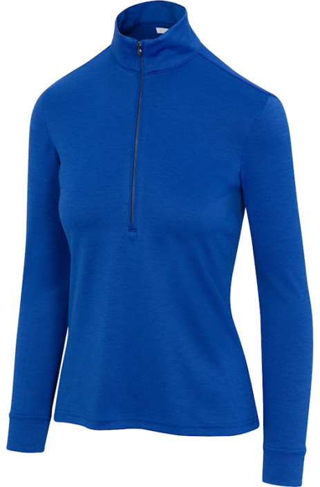 Greg Norman Clubhouse Half-Zip Mock Ladies Blue Pullover