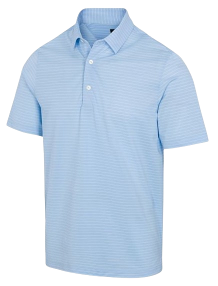 Greg Norman Freedom Micro Pique Feeder Stripe Men's Blue Haze Shirt 