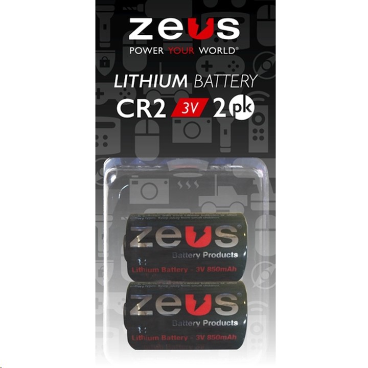 Zeus CR2 3V 2 Pack Battery