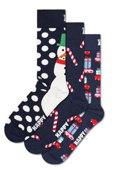 Happy Socks Men's Navy Holiday 3 Pack