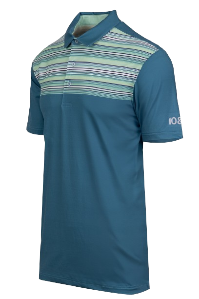 10&8 Striped Men's Teal Green Shirt