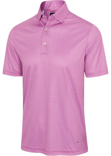 Greg Norman ML75 Recycled Microlux Fin Stripe Men's Mulberry Shirt