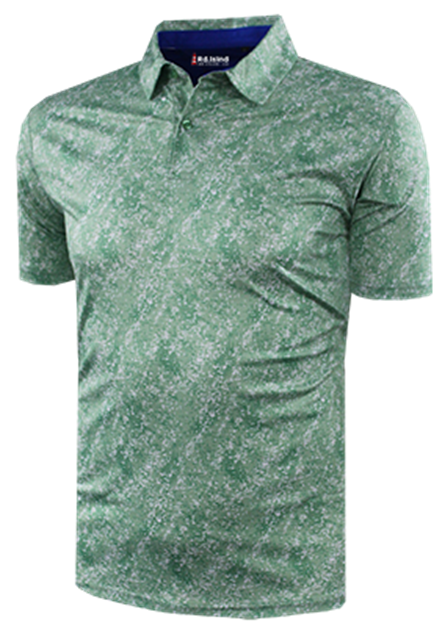 Rhode Island Blurred Leaves Men's Green Shirt