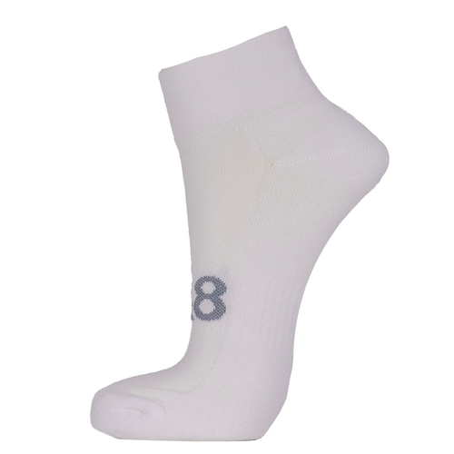 10&8 Men's Ankle 2 Pack White Socks