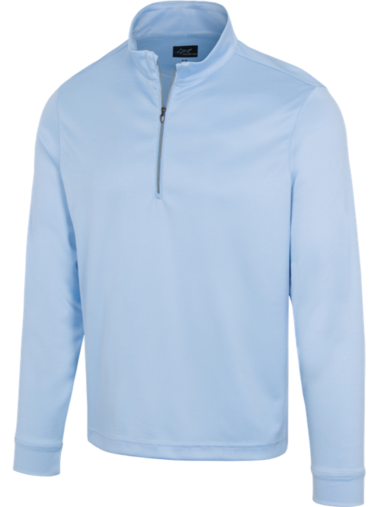 Greg Norman Clubhouse Quarter Zip Men's Blue Haze Heather Pullover