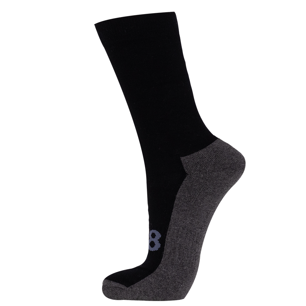 10&8 Men's Crew 2 Pack Black Socks