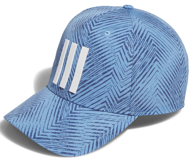 adidas Golf Tour 3 Stripe Print Men's Blue Cap