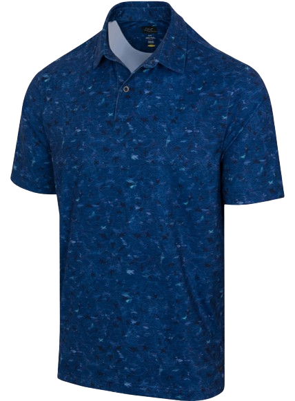 Greg Norman ML75 Sea Shark Stretch Men's Navy Shirt