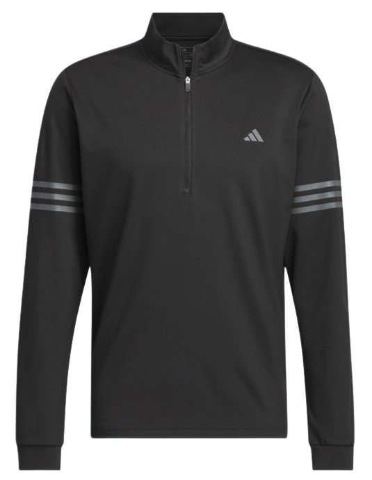 adidas 3-Stripes Quarter Zip Men's Black Pullover