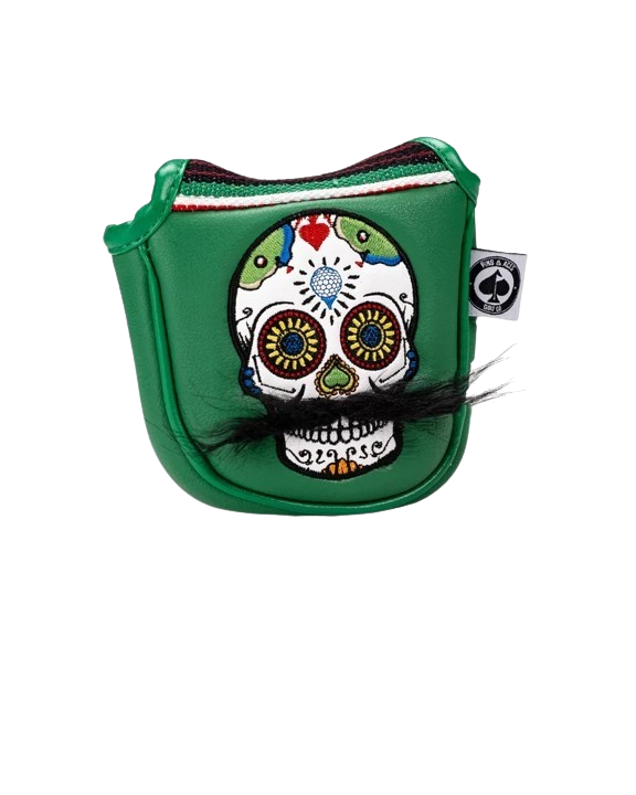 Pins & Aces Sugar Skulls Green Mallet Cover 