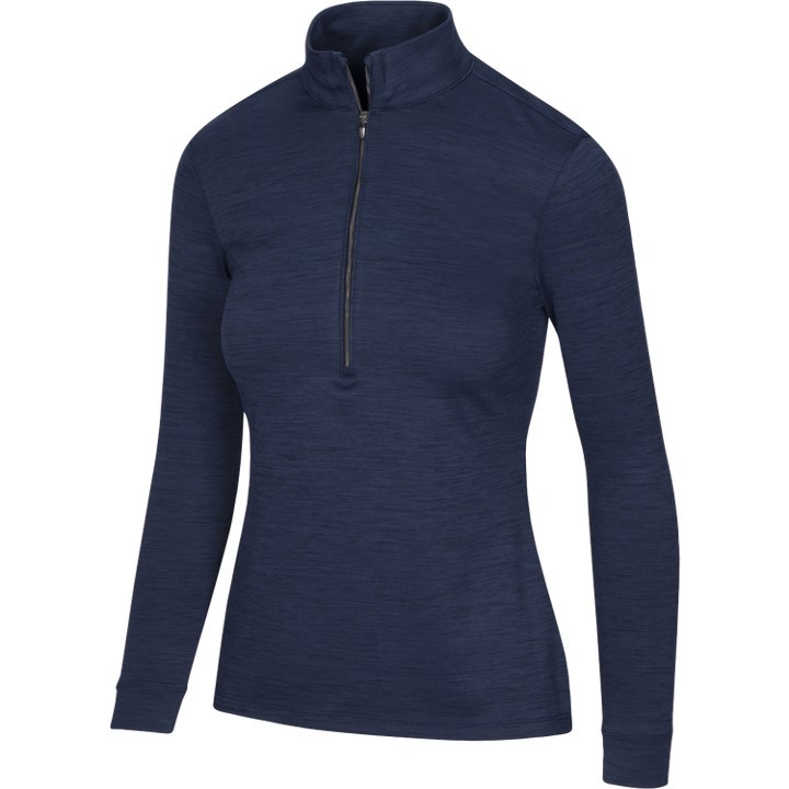 Greg Norman Half Zip Mock Ladies Navy Pullover