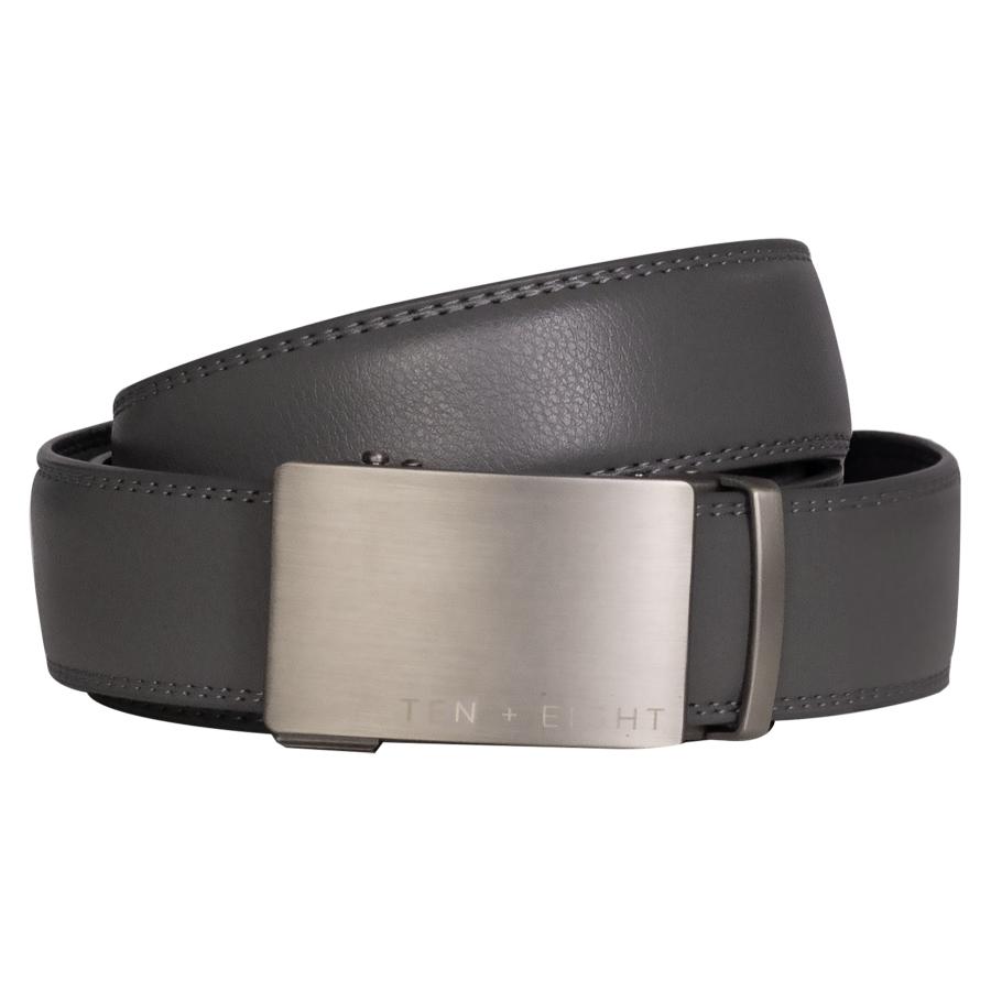 10&8 Grey Leather Belt