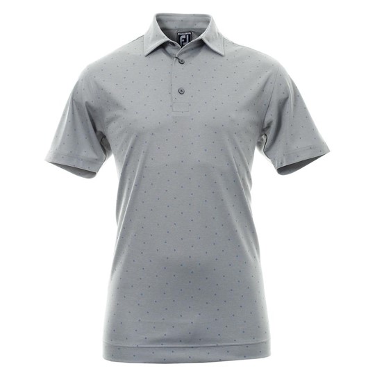 FootJoy Smooth Pique Print Men's Grey Shirt